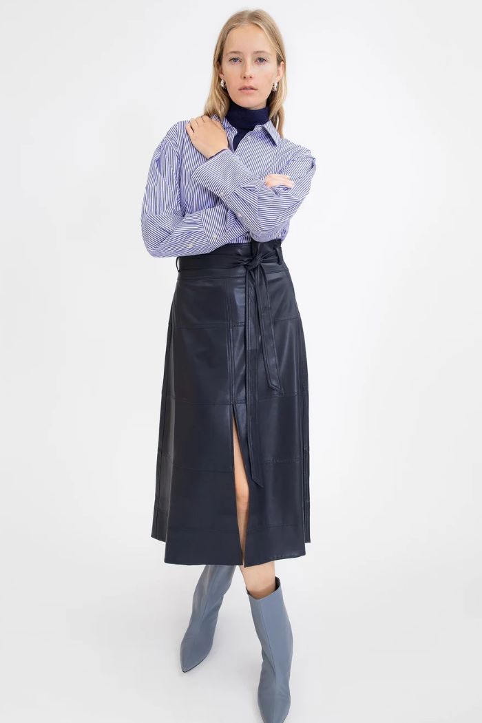 tanya taylor hudson skirt anthracite 