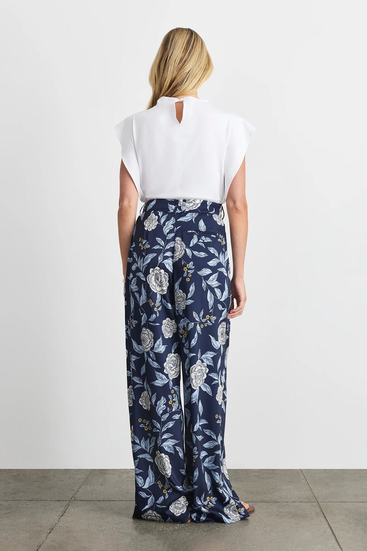 tanya taylor jodi pant maritime blue floral