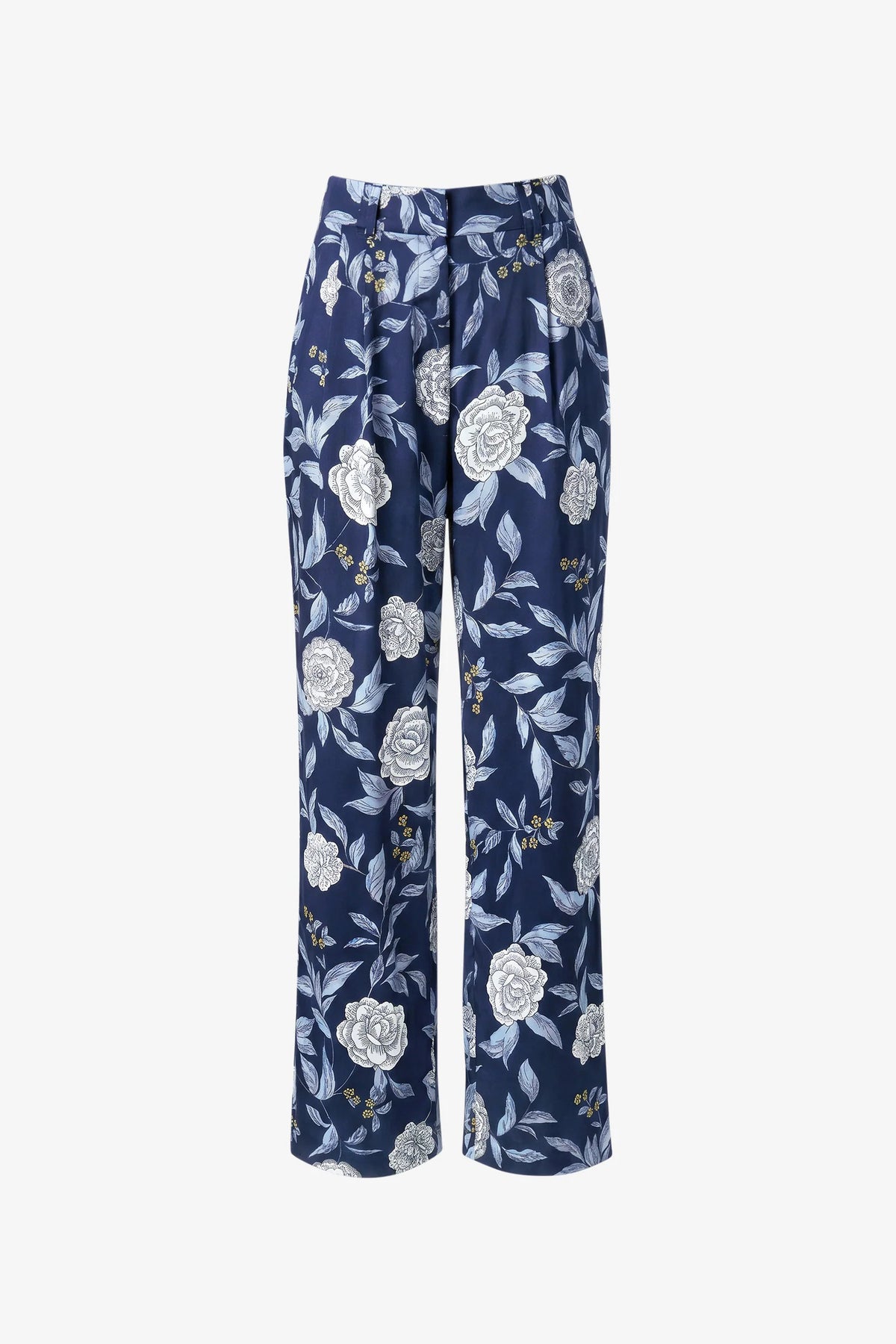 tanya taylor jodi pant maritime blue floral