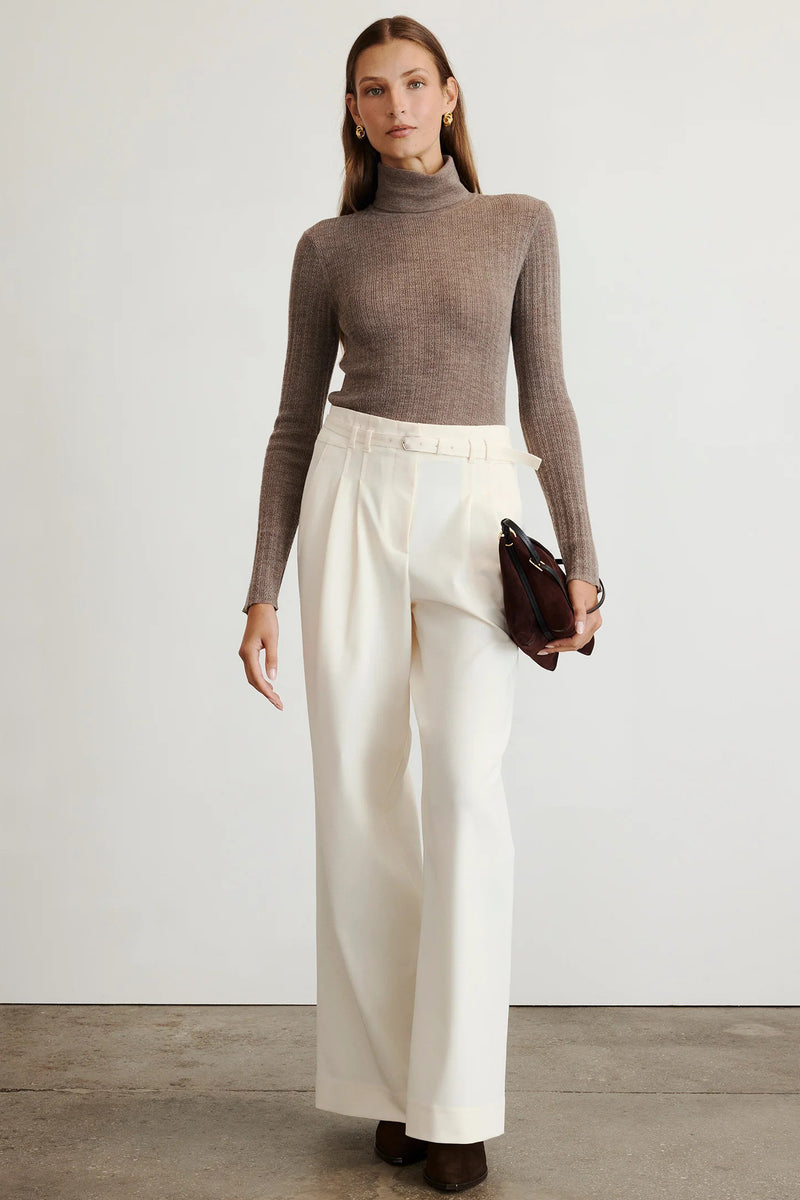 tanya taylor kayden turtleneck sparrow grey melange