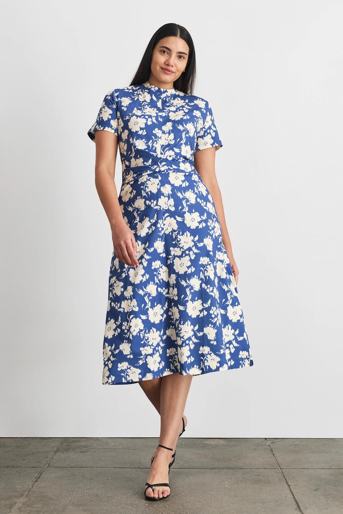 tanya taylor mac dress french blue multi