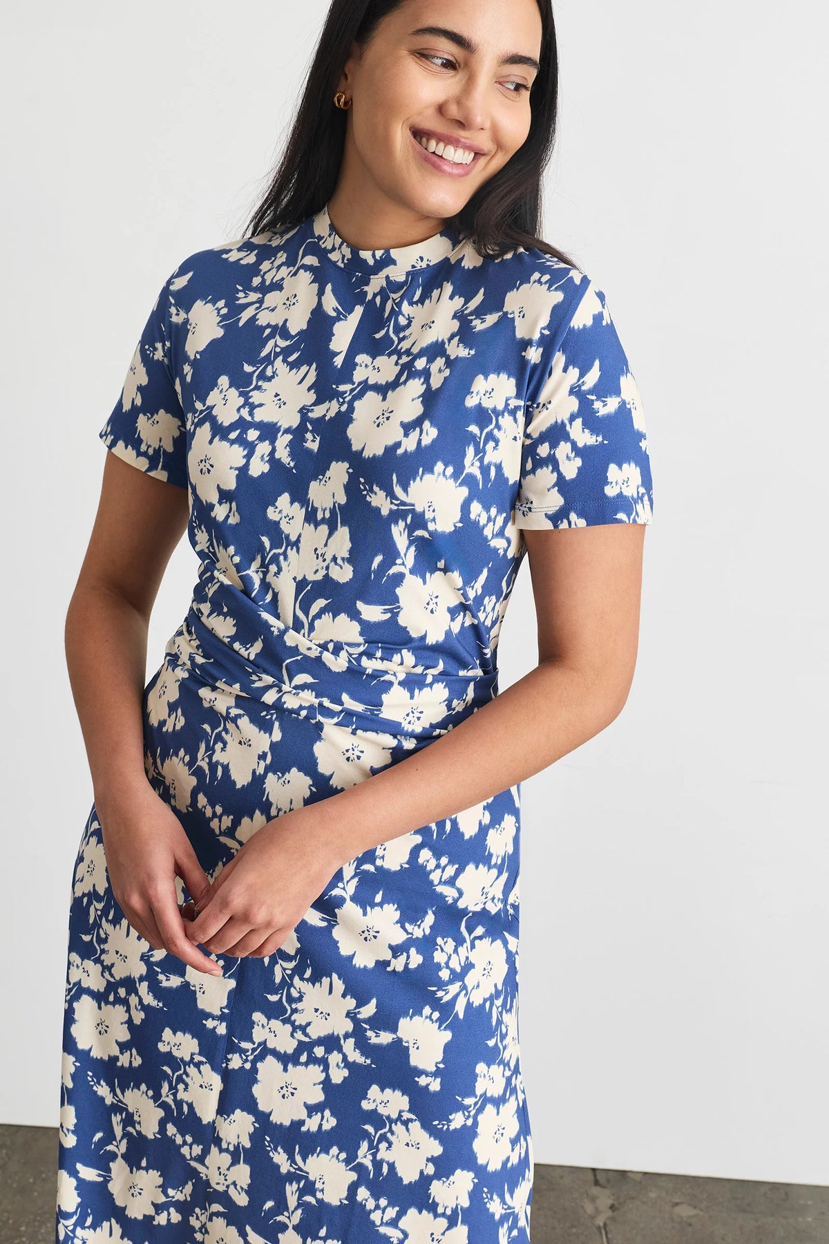 tanya taylor mac dress french blue multi