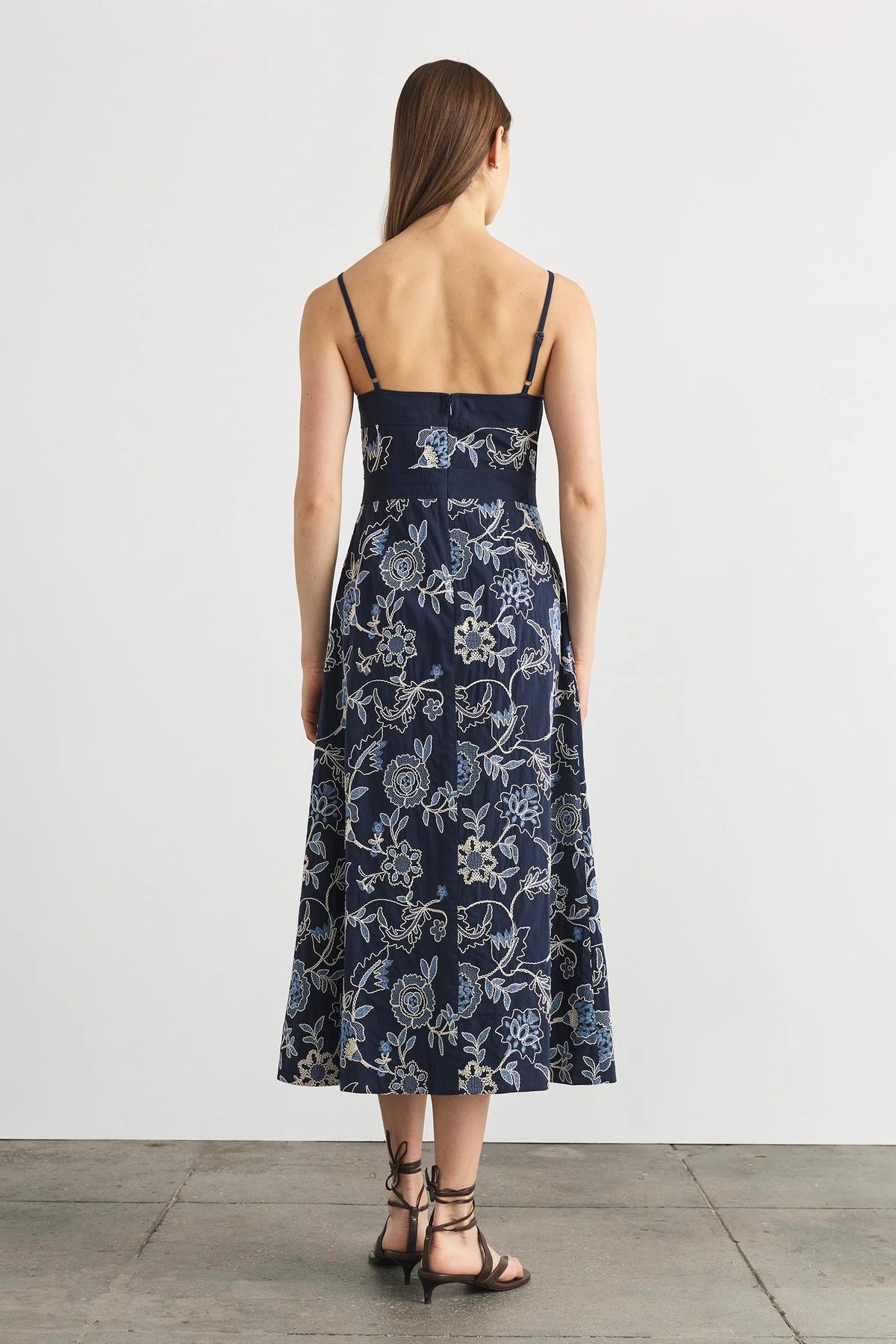 tanya taylor madden dress maritime blue multi