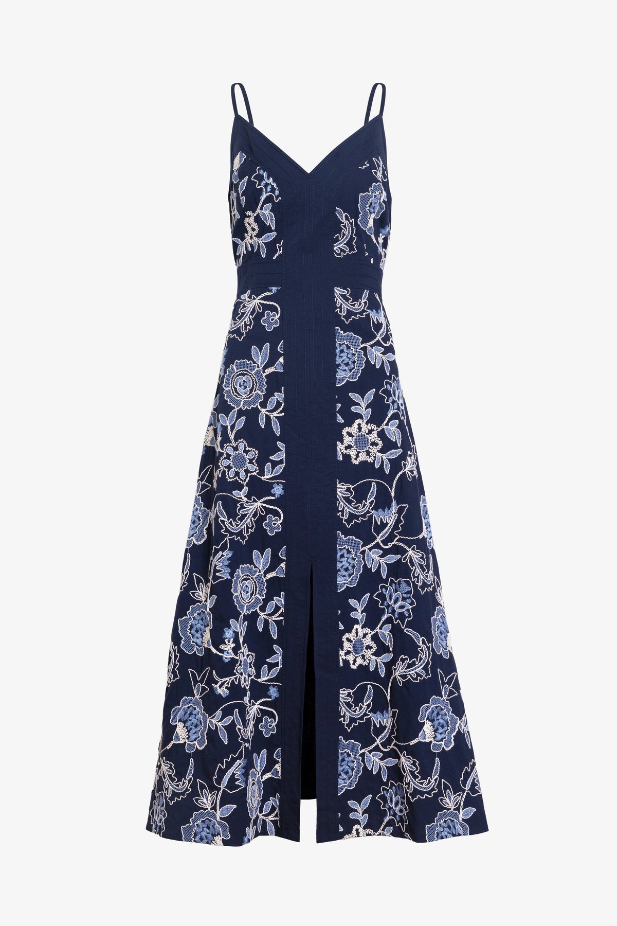 tanya taylor madden dress maritime blue multi