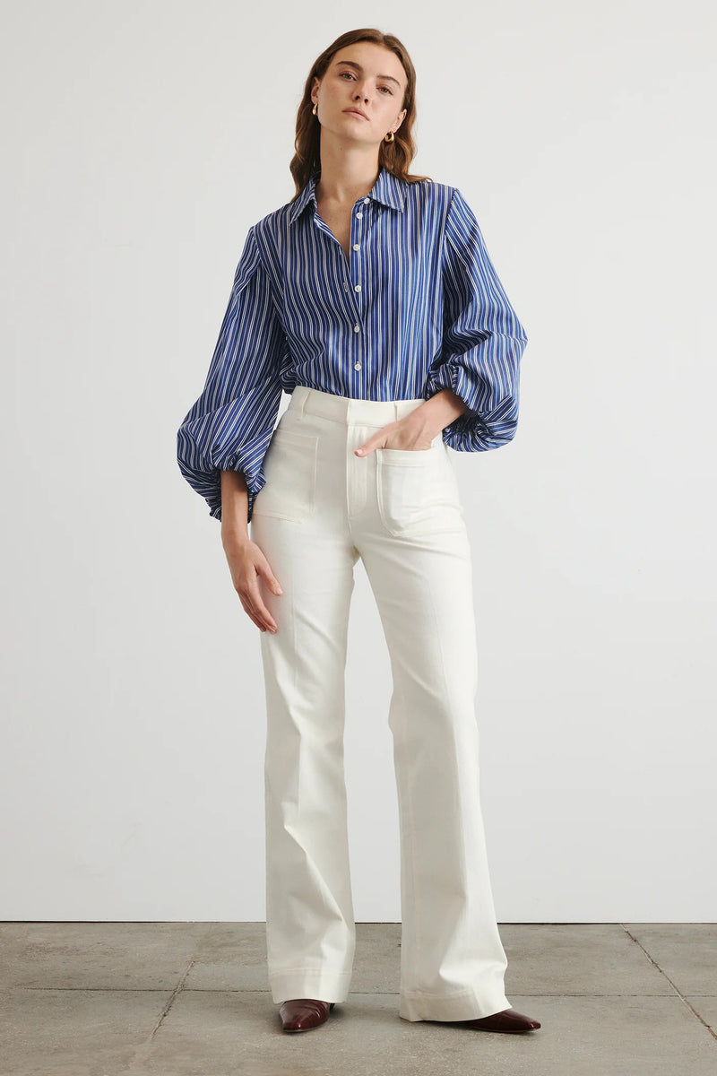 tanya taylor marina top maritime blue white stripe