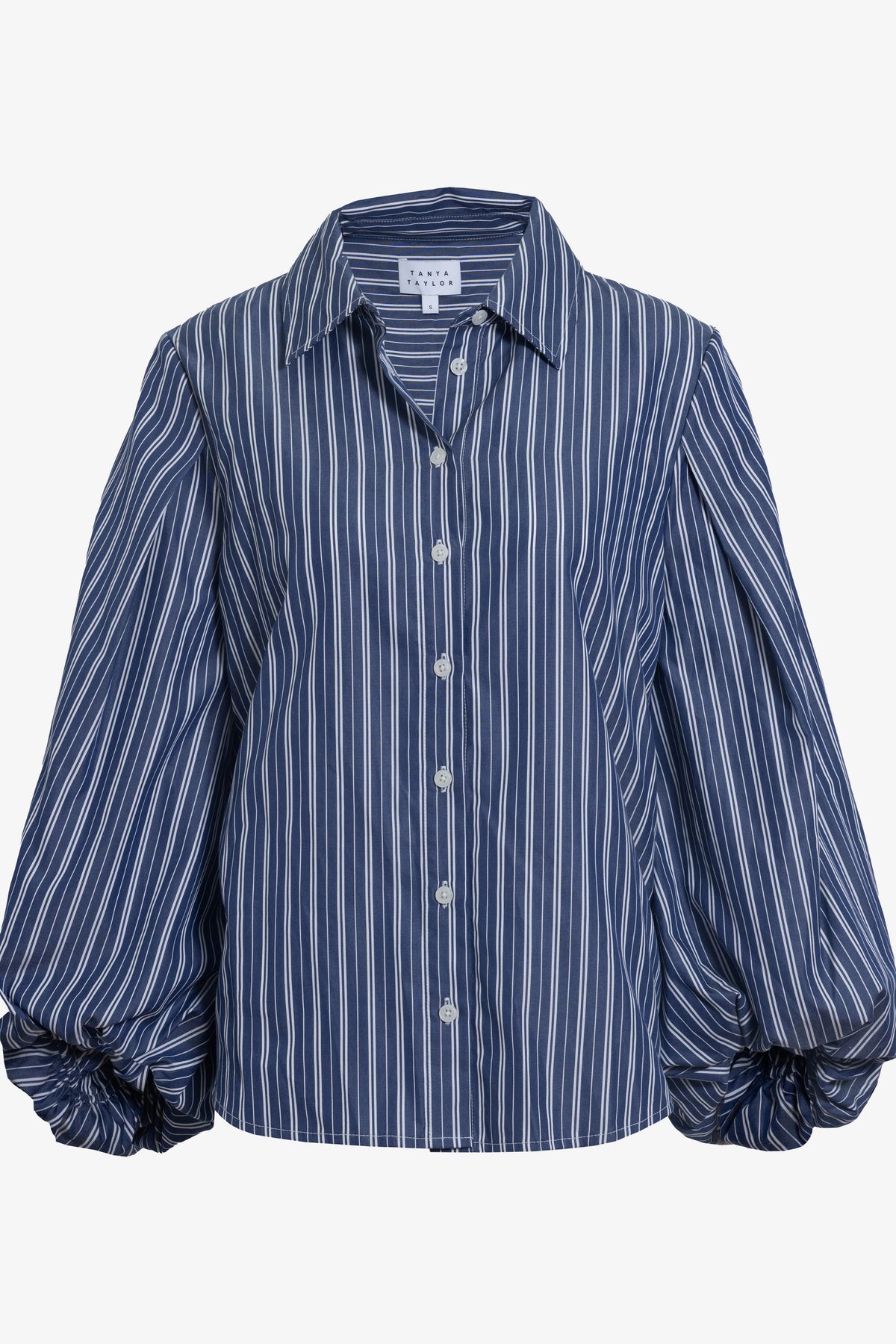 tanya taylor marina top maritime blue white stripe