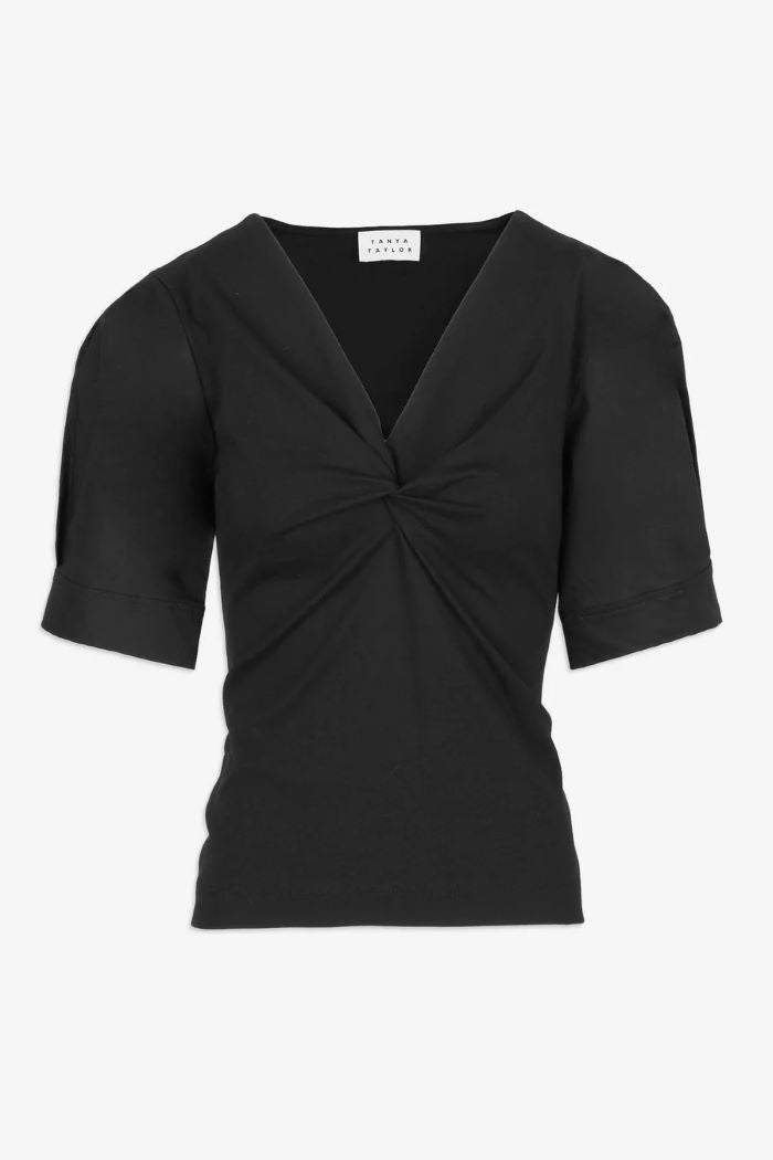 tanya taylor ronelle top black 