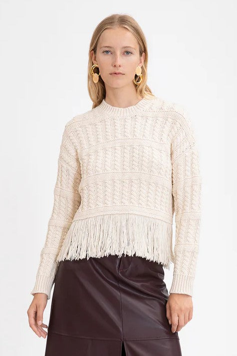 tanya taylor sally sweater cream 