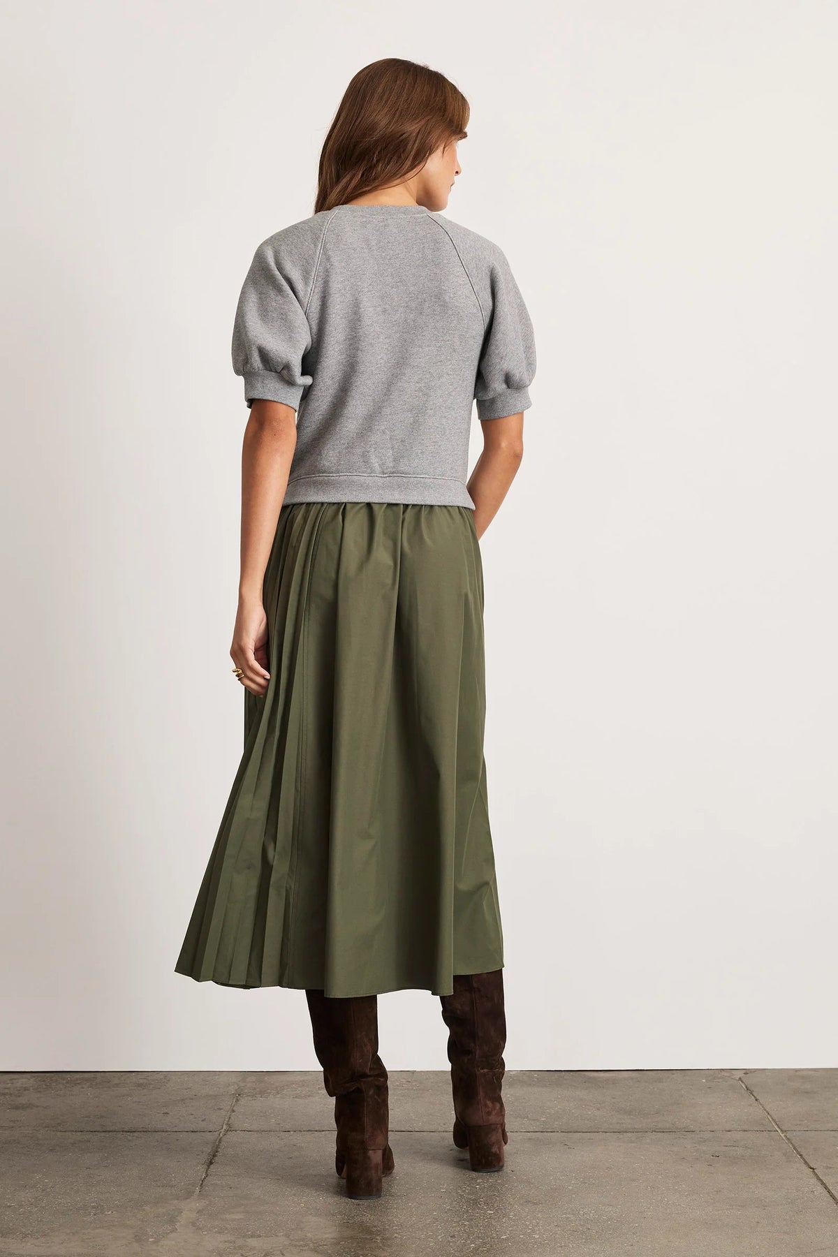 tanya taylor shayna dress heather grey army