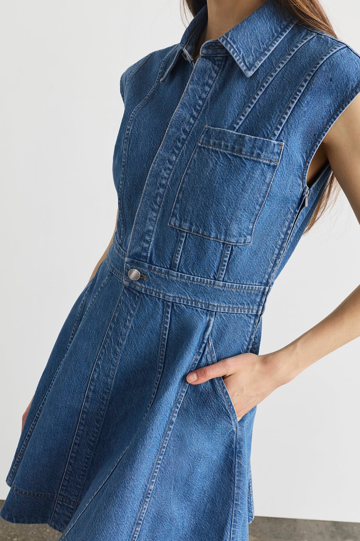 tanya taylor hailey dress medium indigo blue
