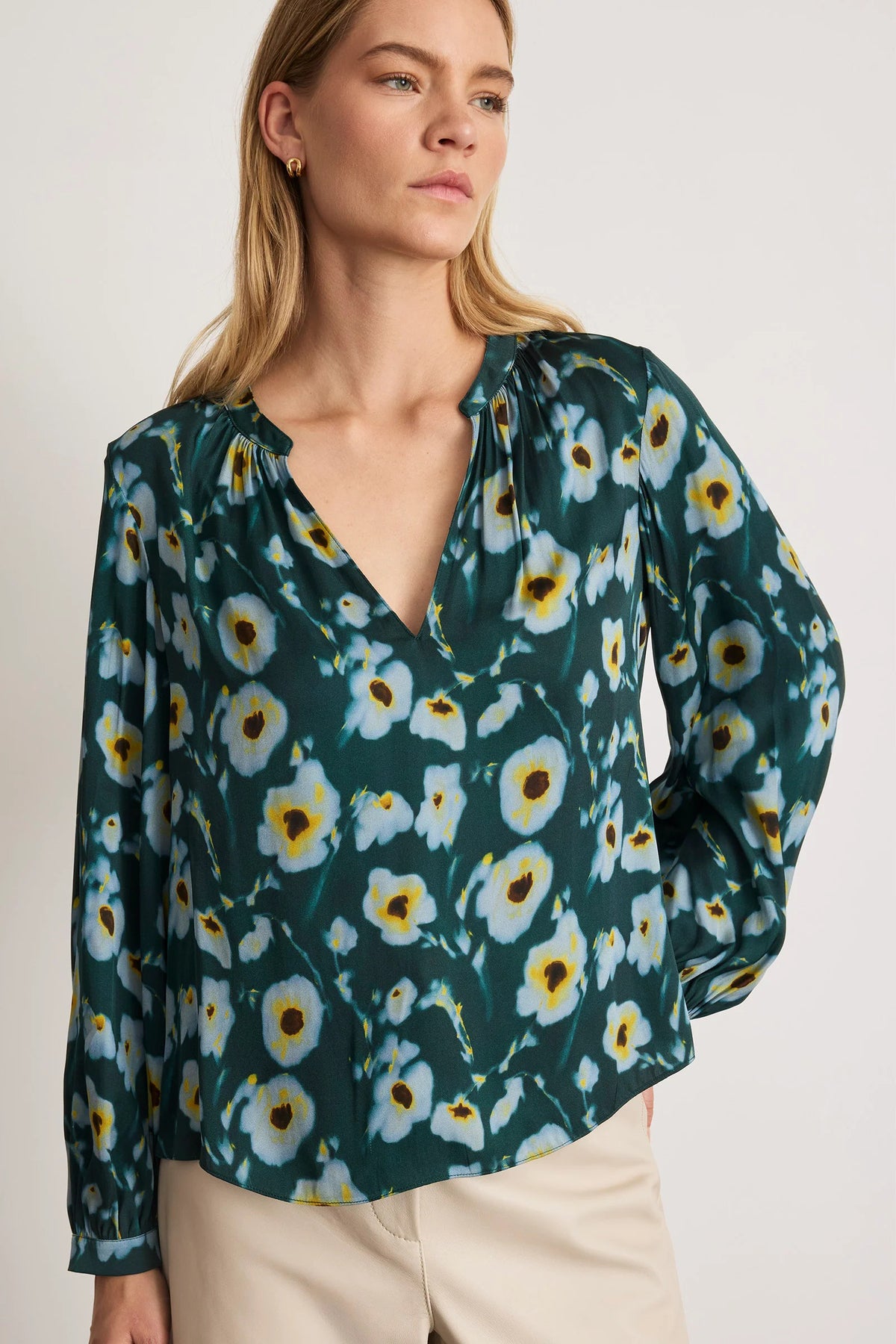 tanya taylor sonia top emerald multi