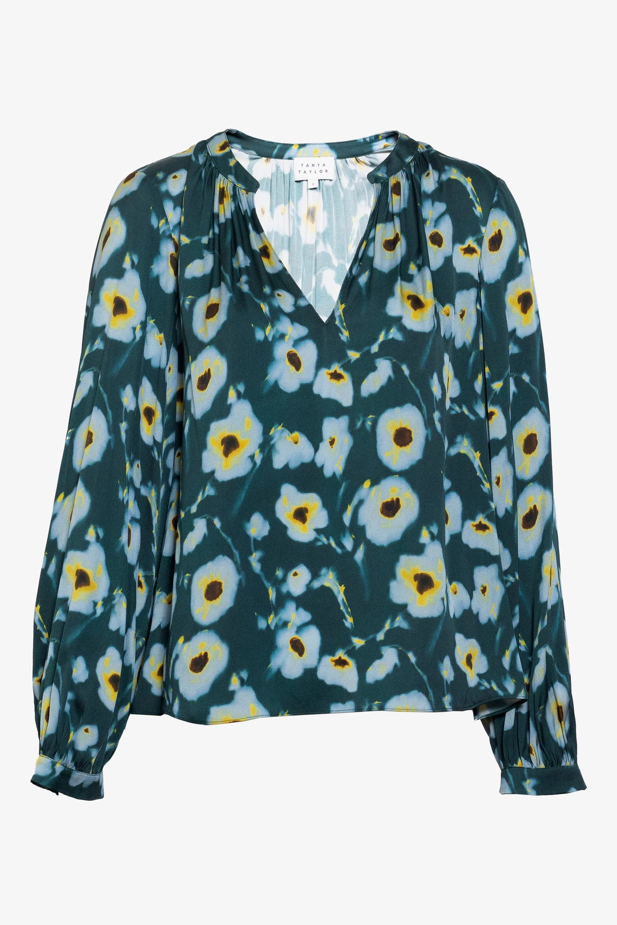 tanya taylor sonia top emerald multi