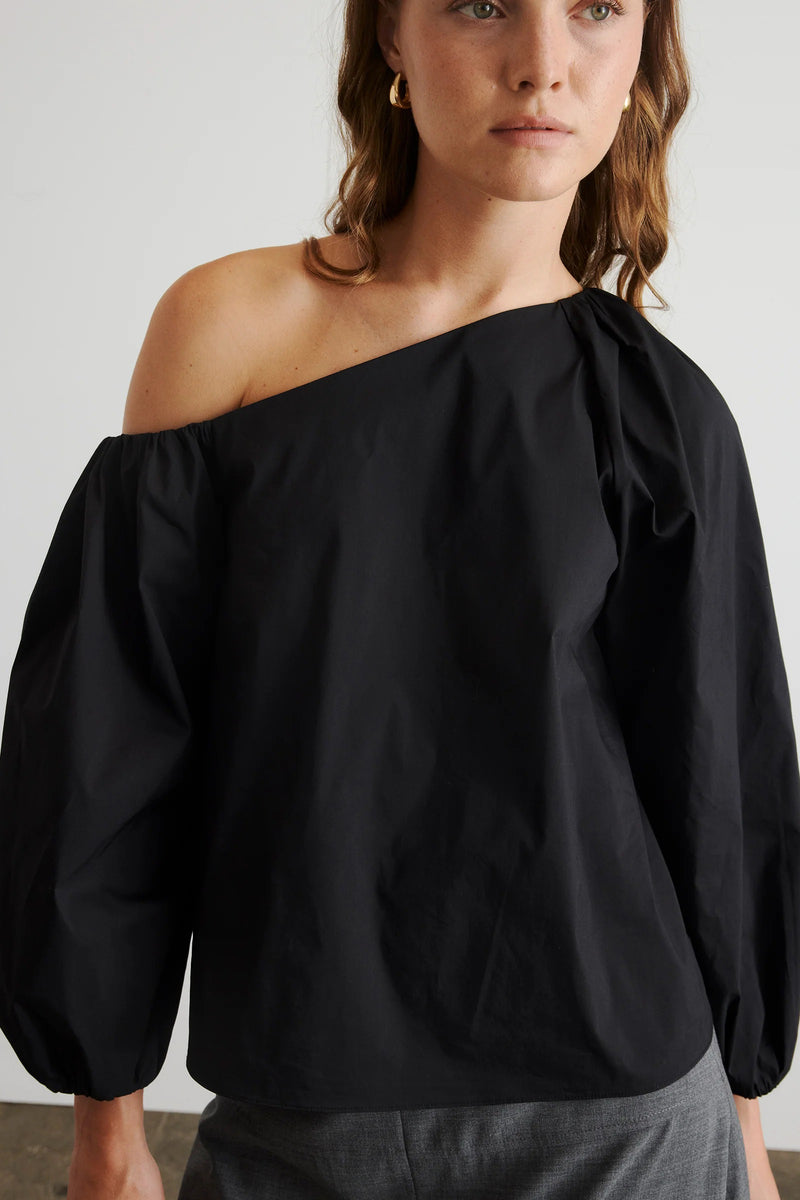 tanya taylor tabitha top black