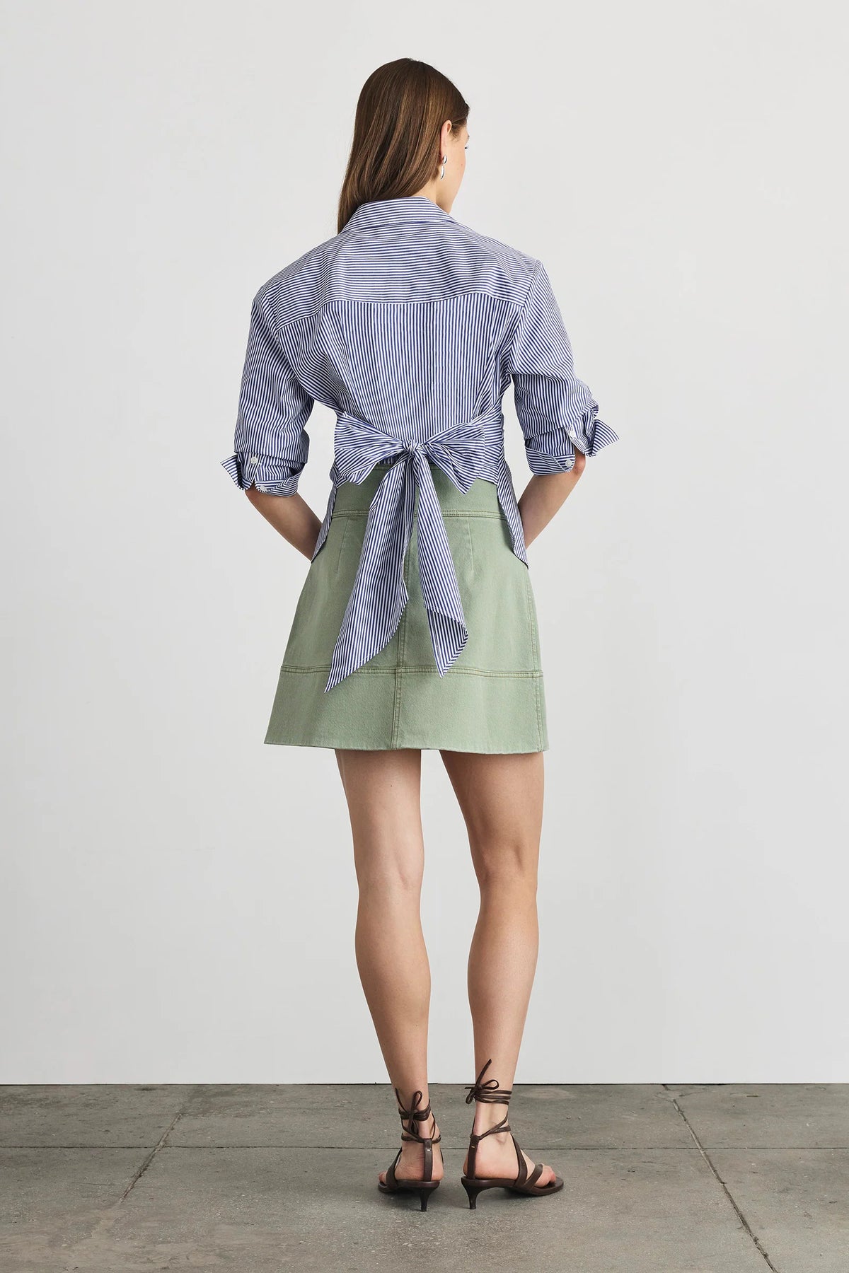 tanya taylor winslet top blue optic white stripe