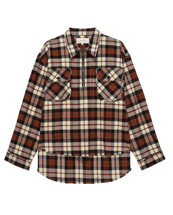 the great the mountaineer pullover mill plaid