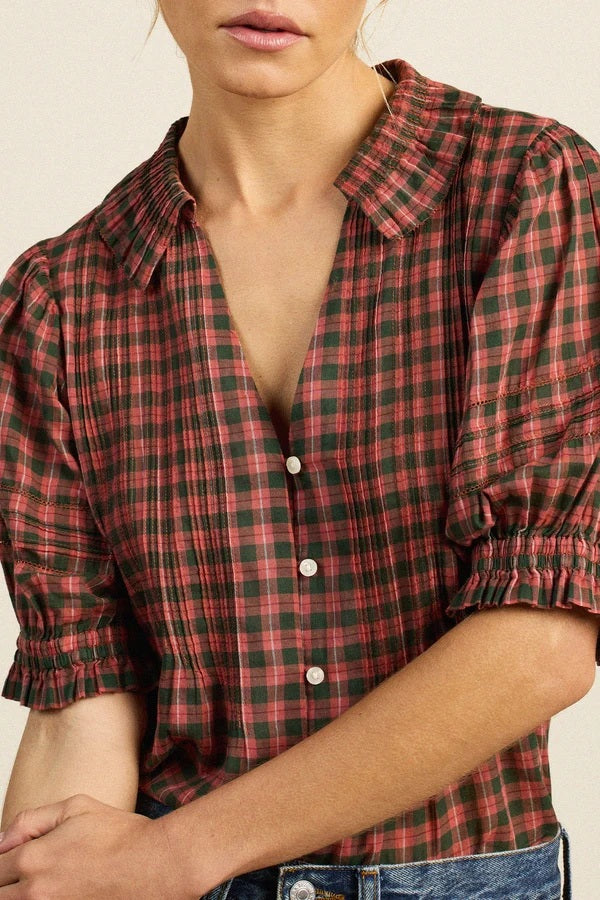 trovata amelie blouse maple check