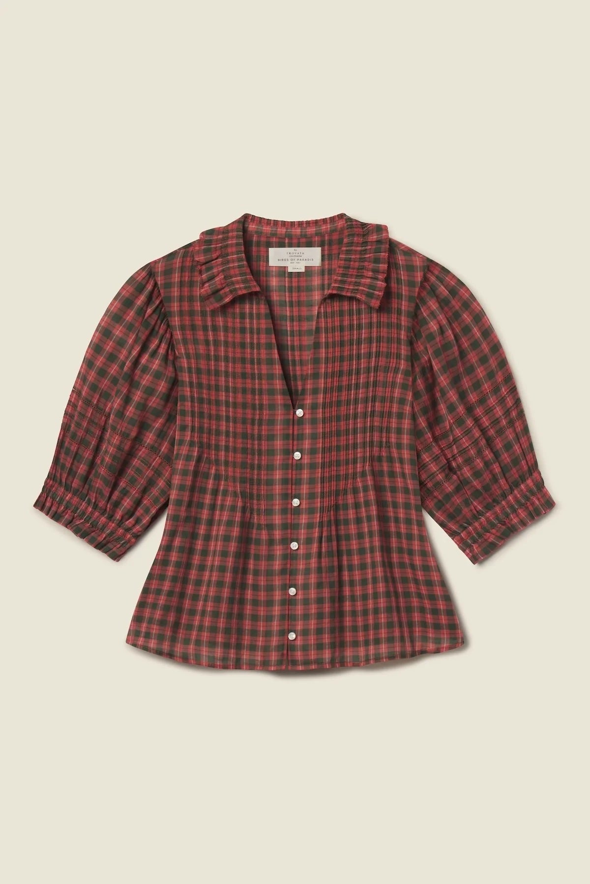 trovata amelie blouse maple check