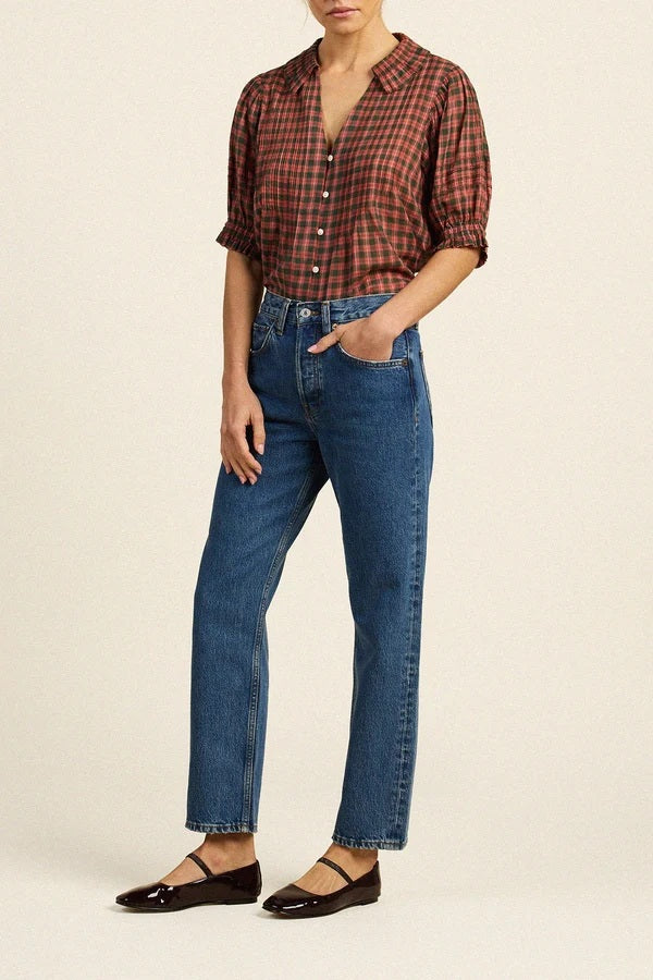 trovata amelie blouse maple check