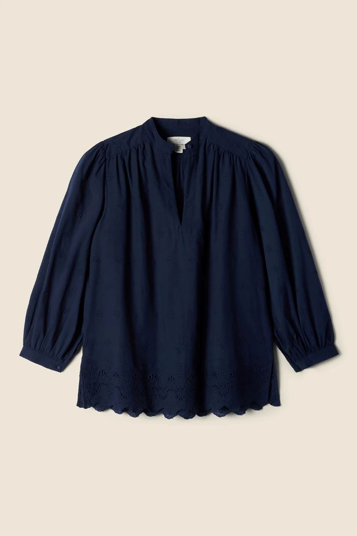 trovata bailey blouse midnight broderie