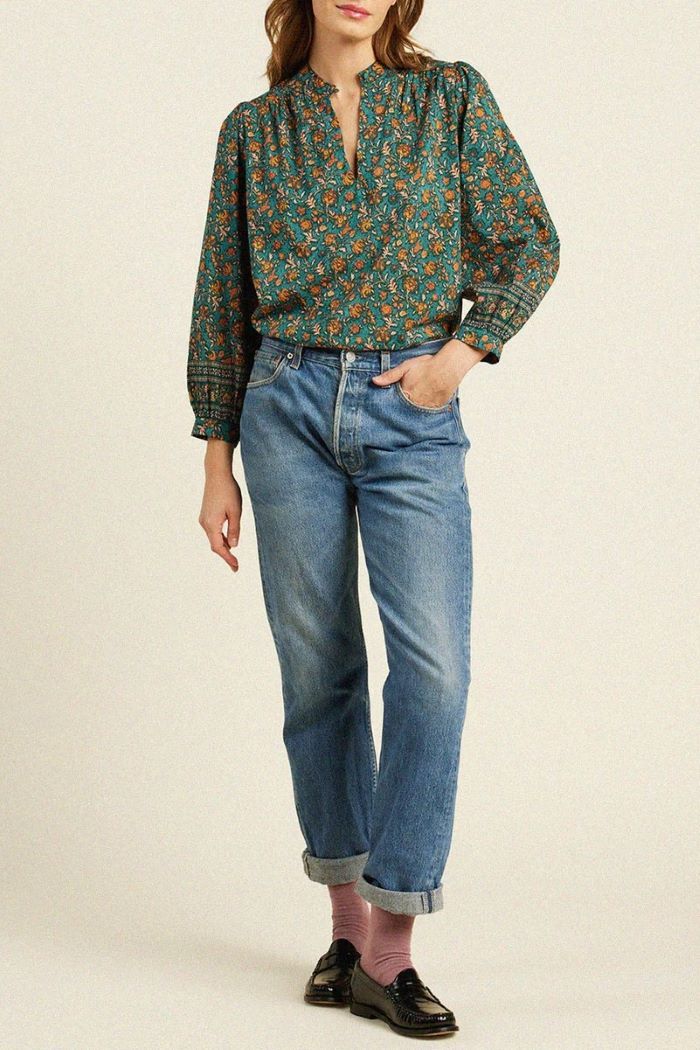 trovata bailey blouse botanical border 