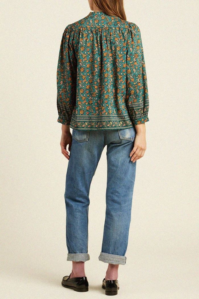 trovata bailey blouse botanical border 