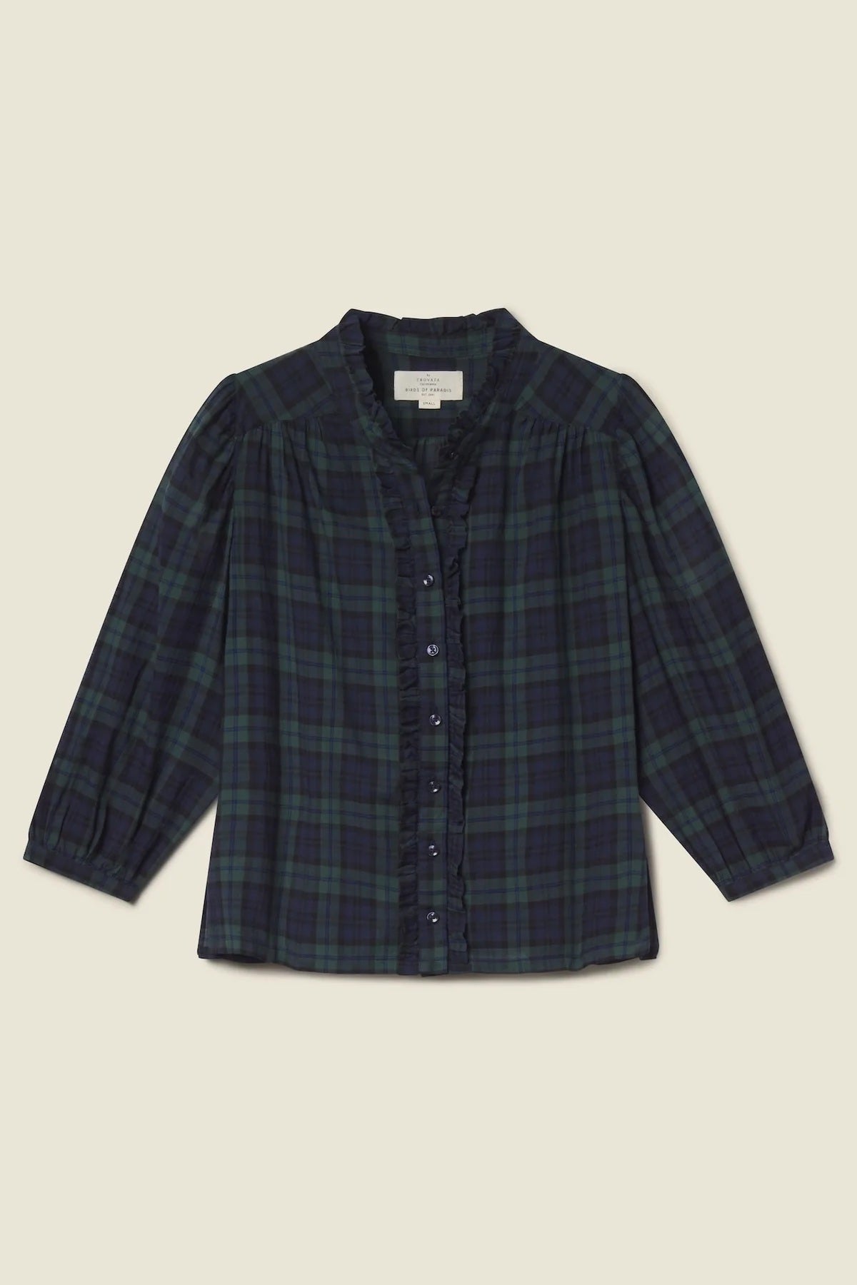 trovata elin shirt spruce plaid