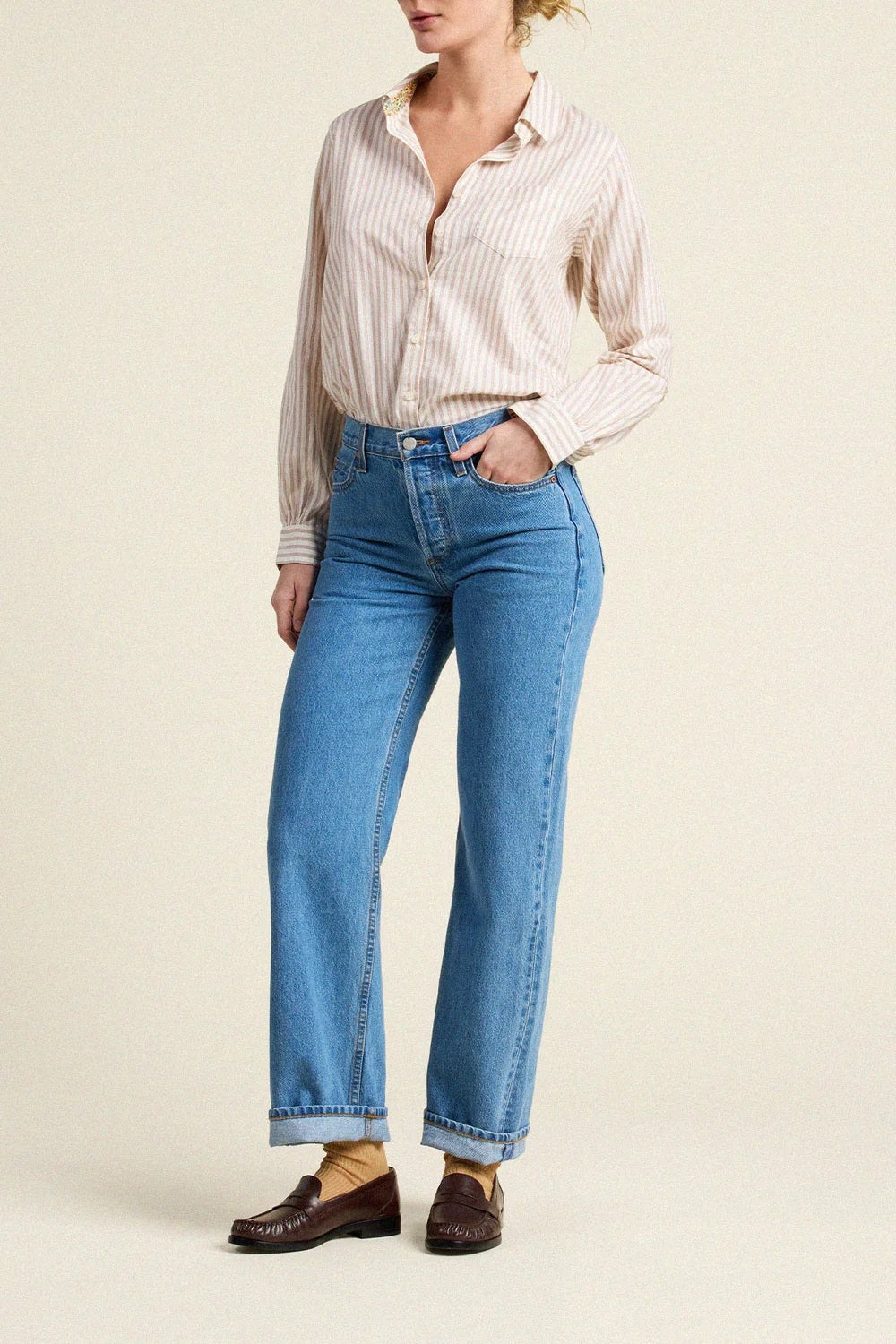 trovata gracie shirt carmel stripe