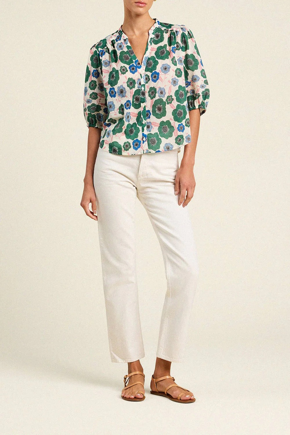 trovata loren blouse greenhouse floral