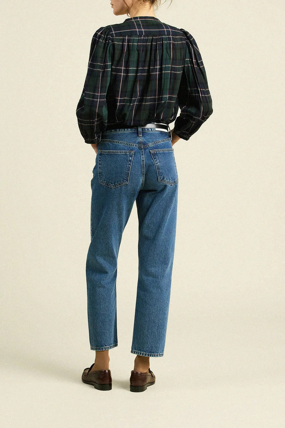 trovata maisey blouse windsor plaid