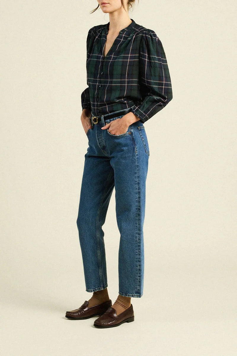 trovata maisey blouse windsor plaid
