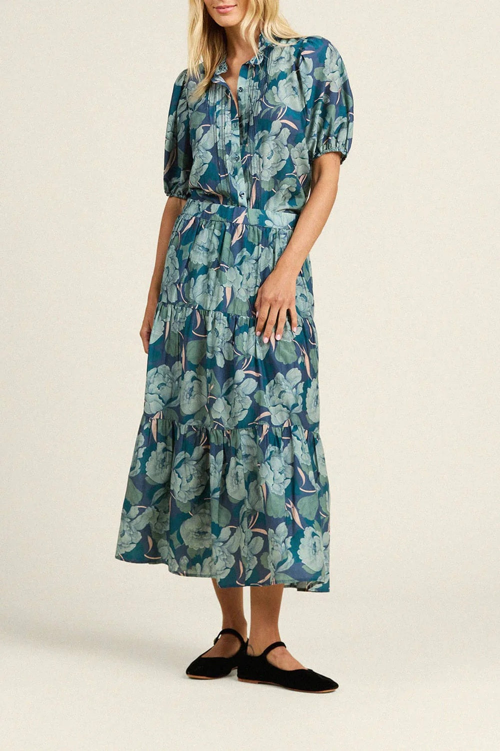 trovata mira blouse hushed shadow