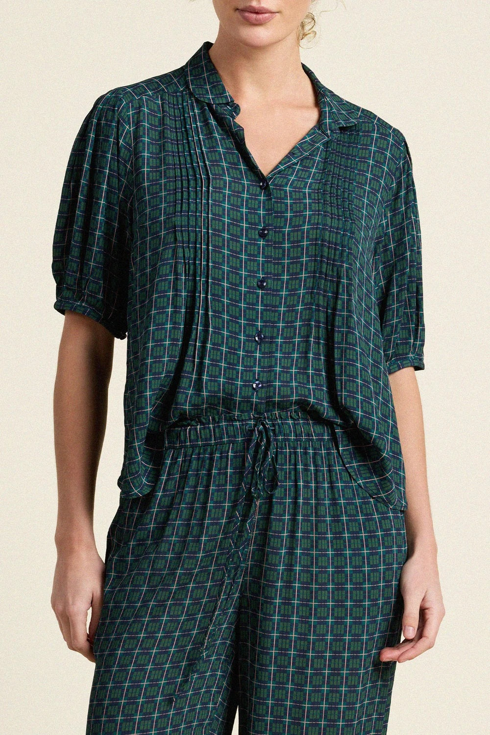 trovata nadine blouse davenport plaid