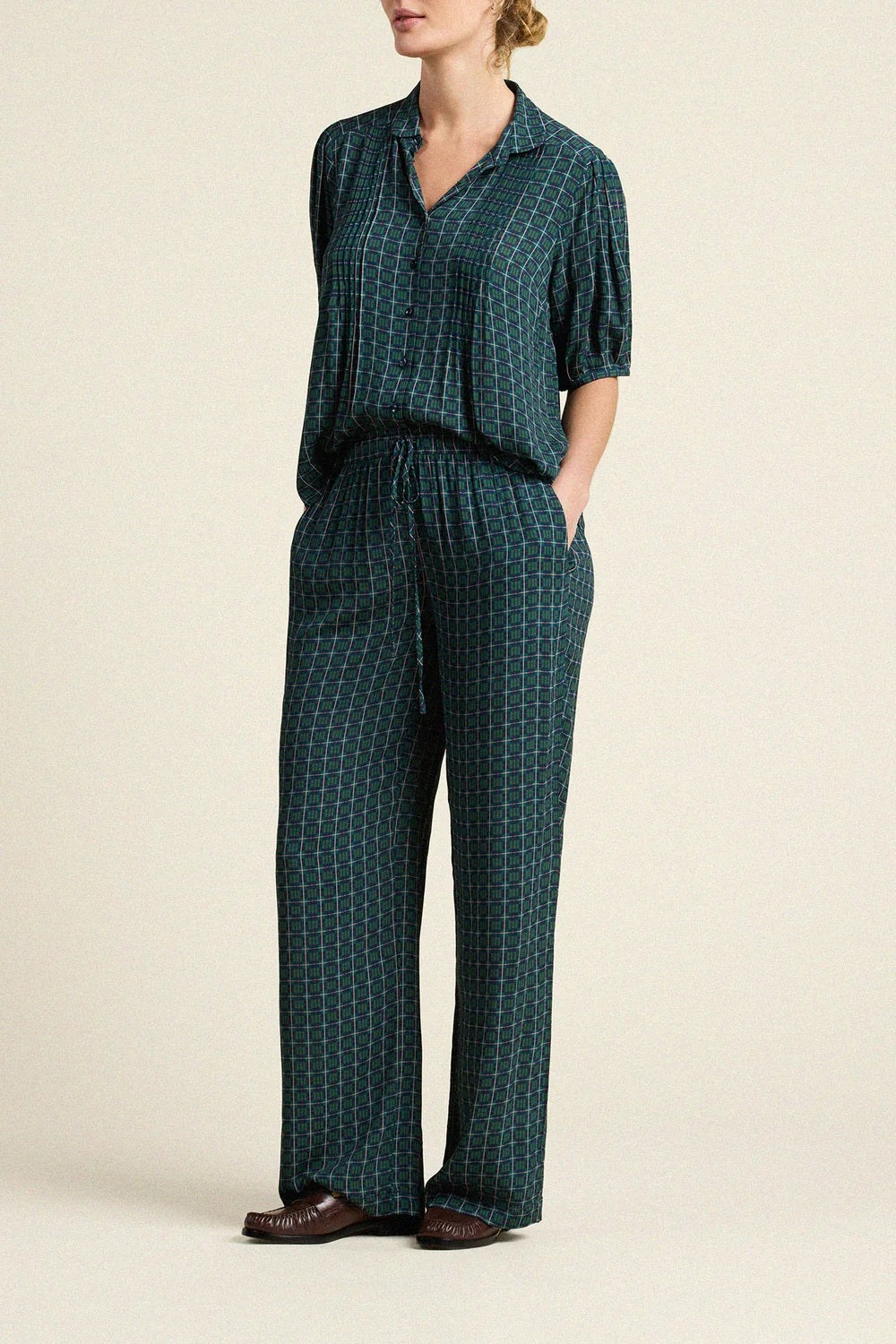 trovata nadine blouse davenport plaid