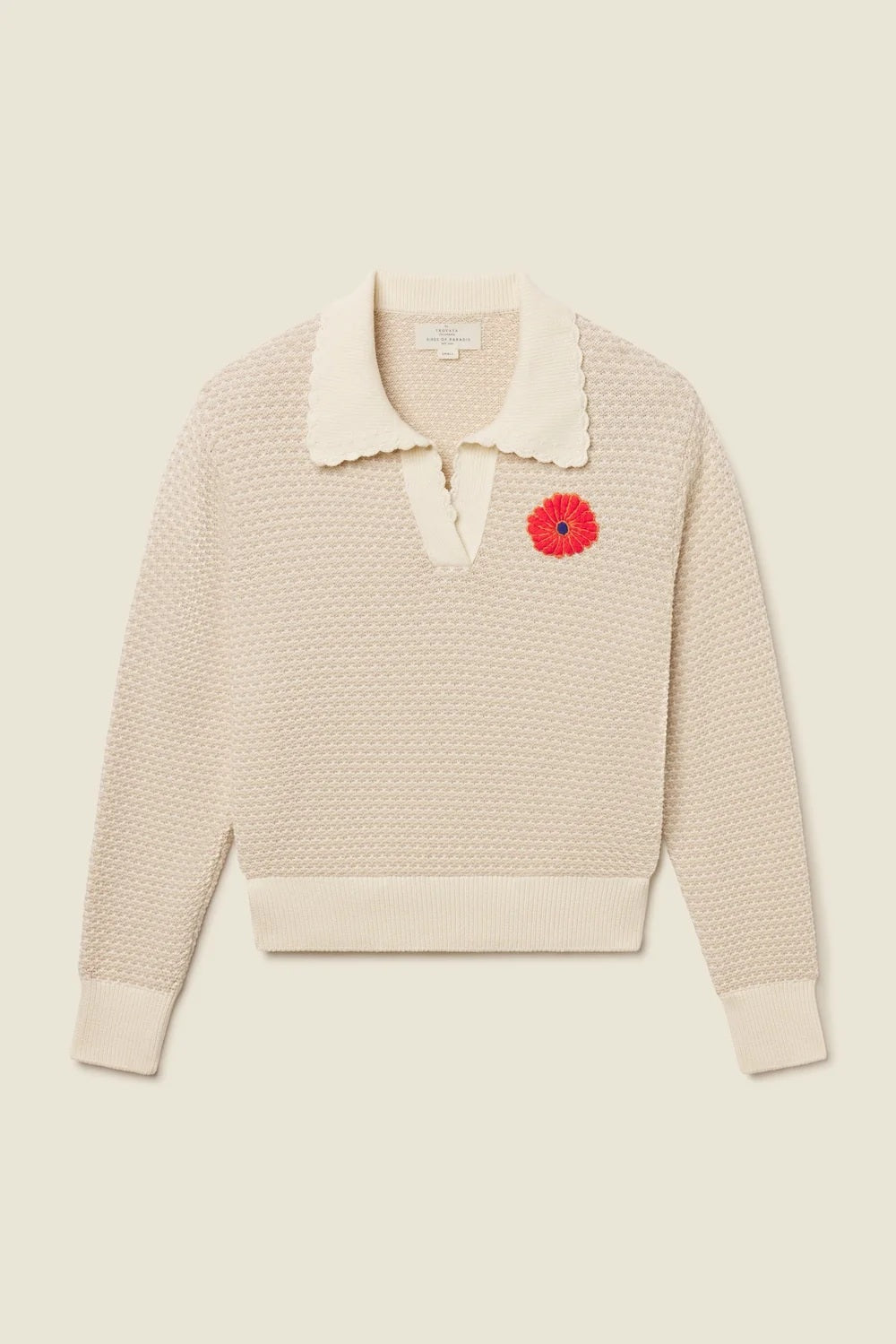 trovata parker polo antique white