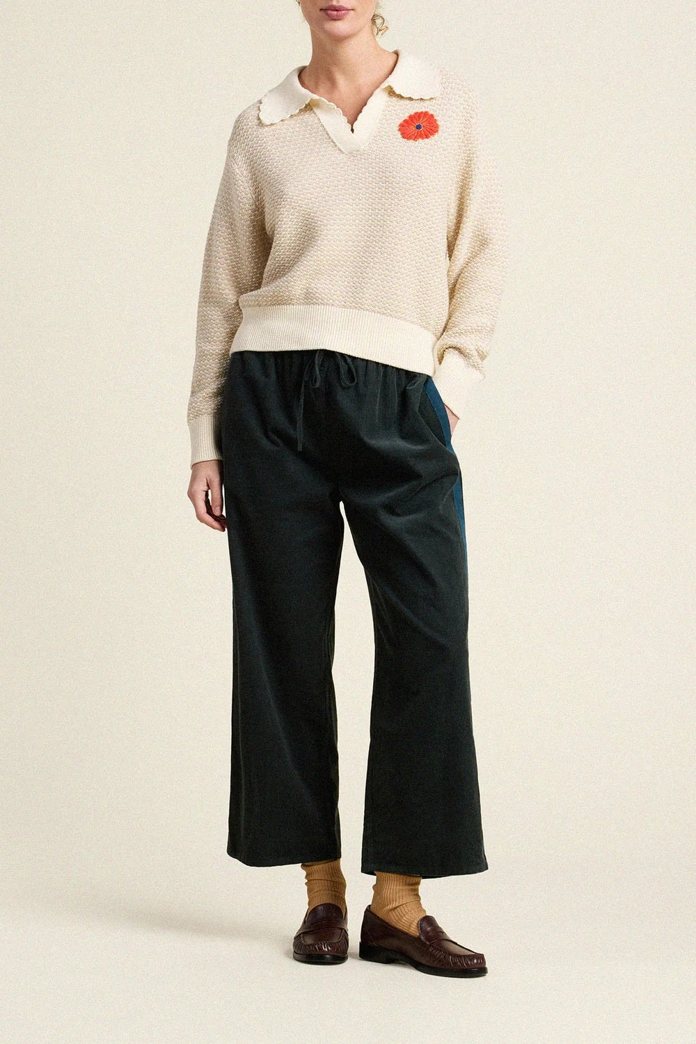trovata parker polo antique white