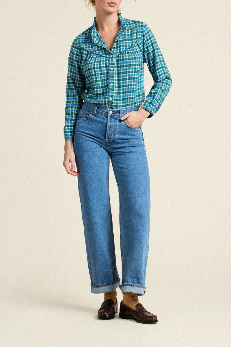 trovata ruth shirt fogline plaid