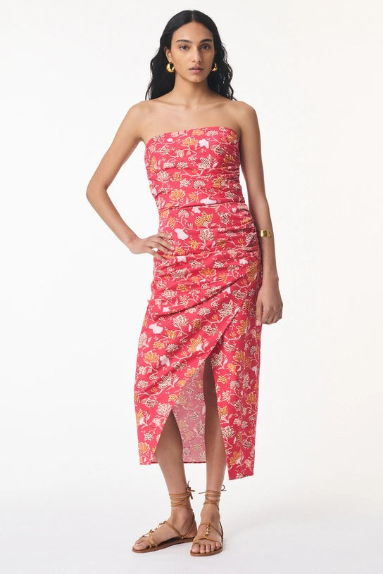 vanessa bruno cleopatre dress fuchsia