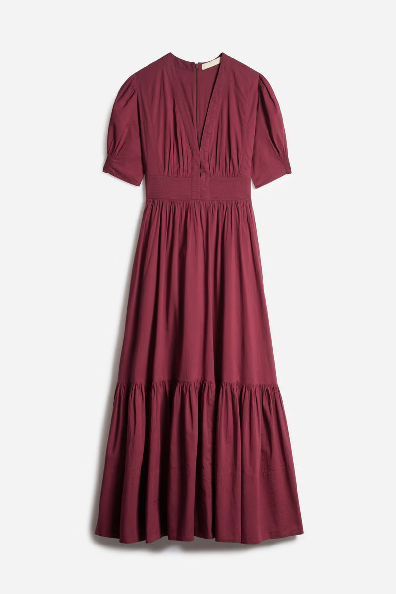 vanessa bruno edorine dress burgundy 