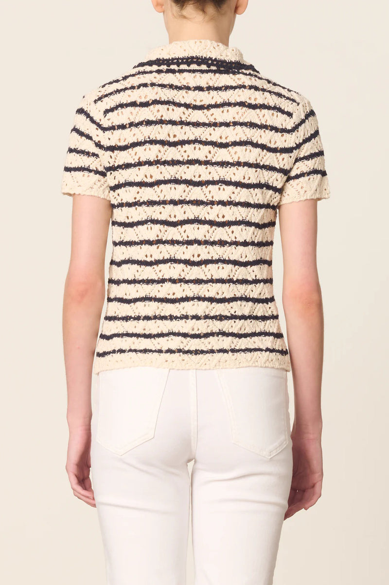 vanessa bruno gillis polo ecru marine