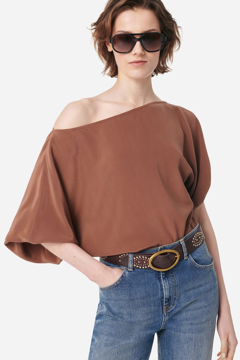 vanessa bruno gul blouse havana