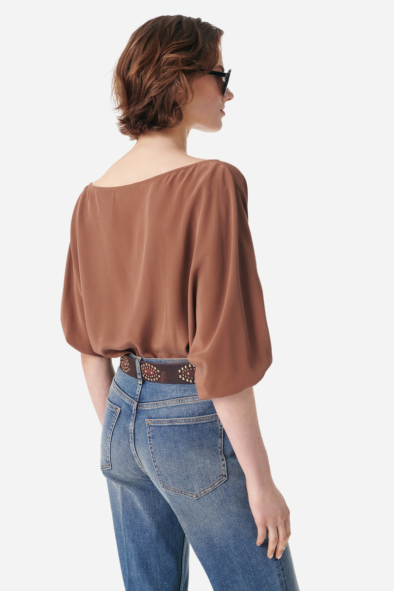 vanessa bruno gul blouse havana
