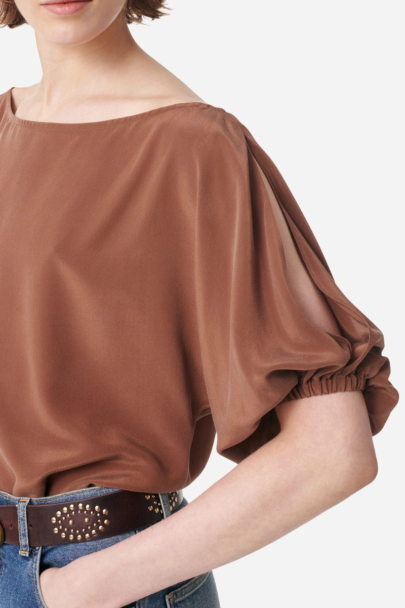 vanessa bruno gul blouse havana