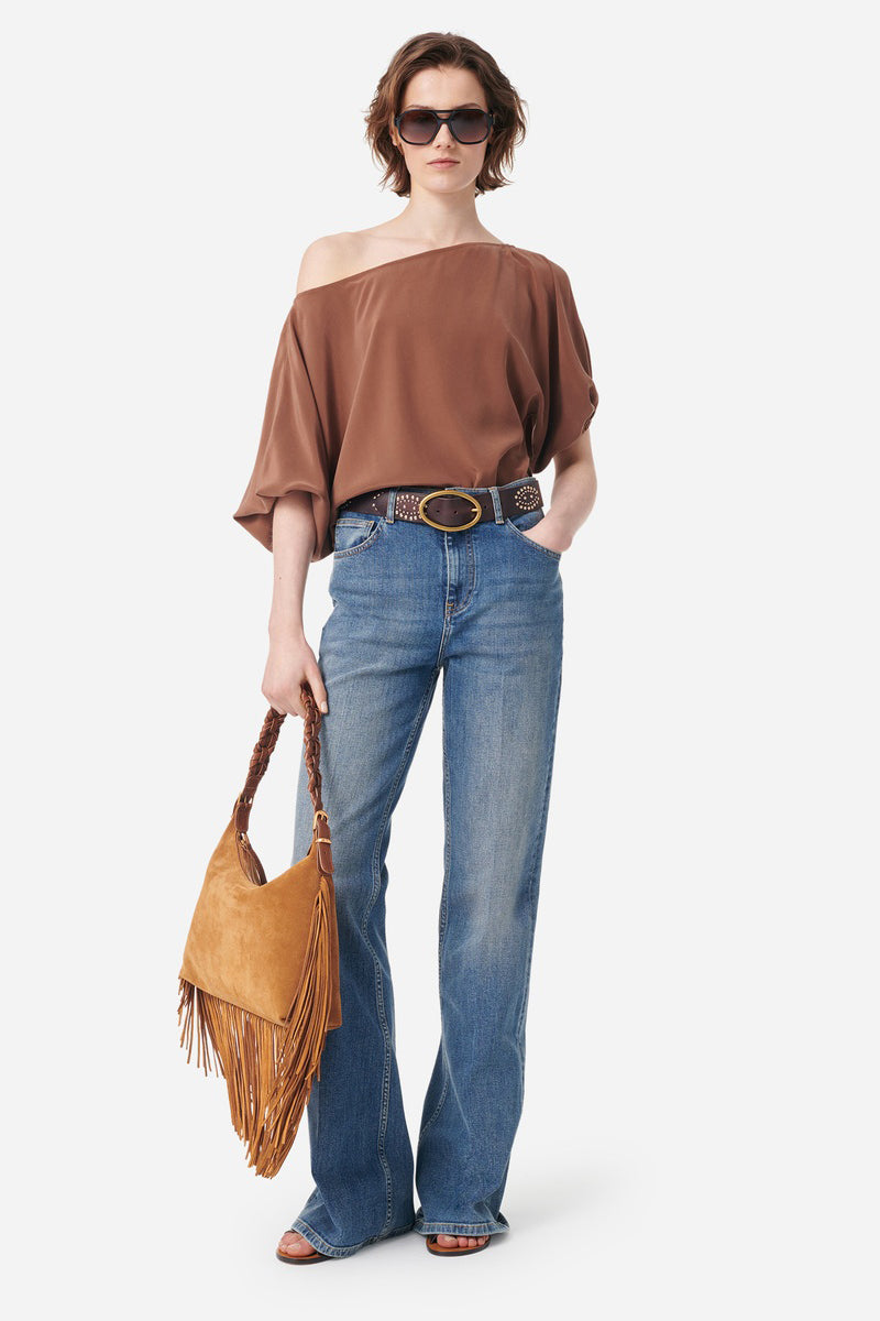 vanessa bruno gul blouse havana