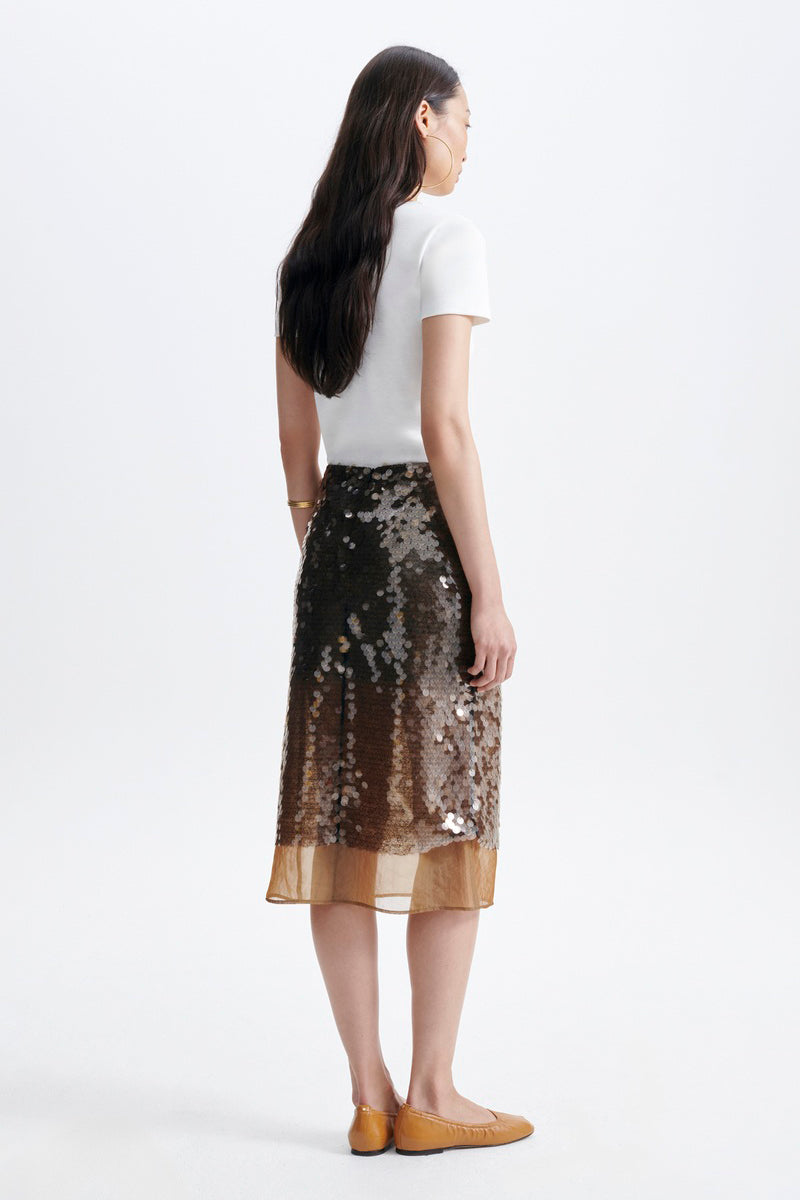 vanessa bruno heasy skirt brass