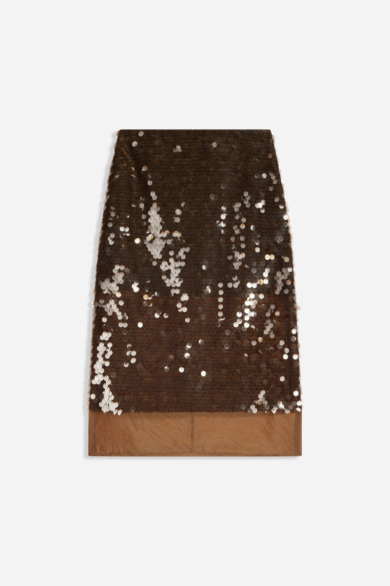 vanessa bruno heasy skirt brass