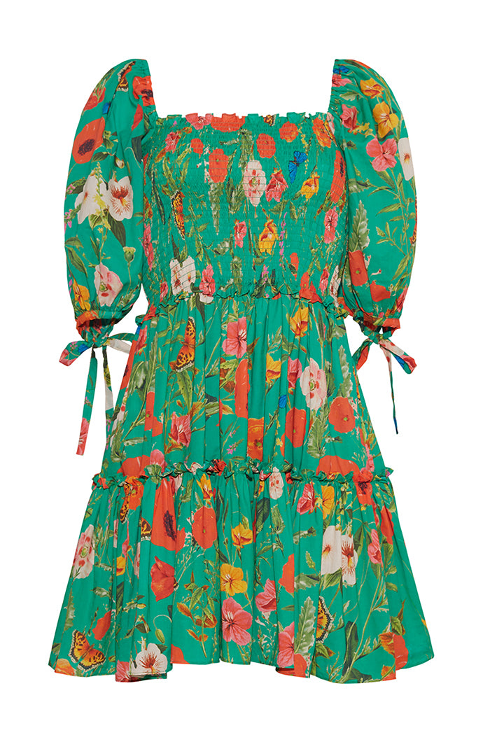 cara cara lenny dress garden green