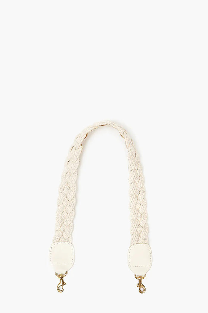clare v. shoulder strap cream braided rope