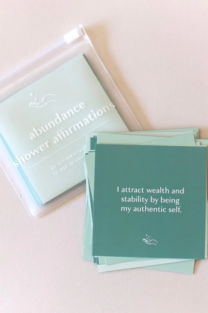 jaxkelly abundance shower affirmation cards