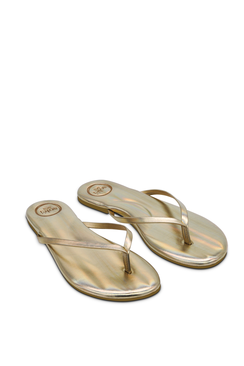 solei sea indie sandal metallic gold