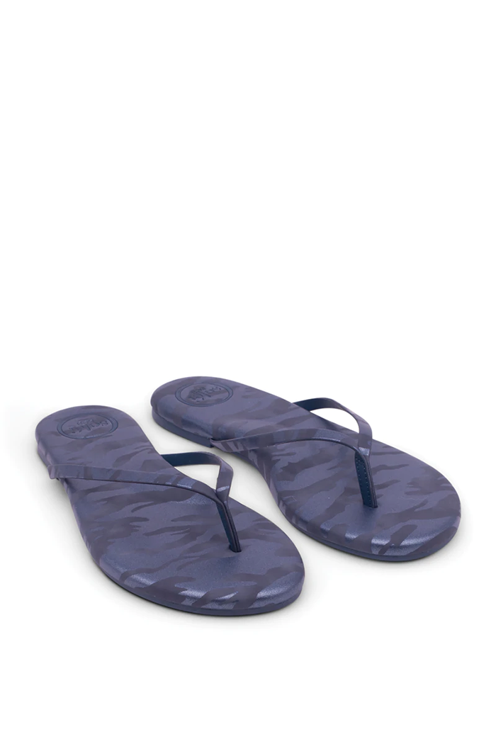 solei sea indie sandal metallic navy blue camo